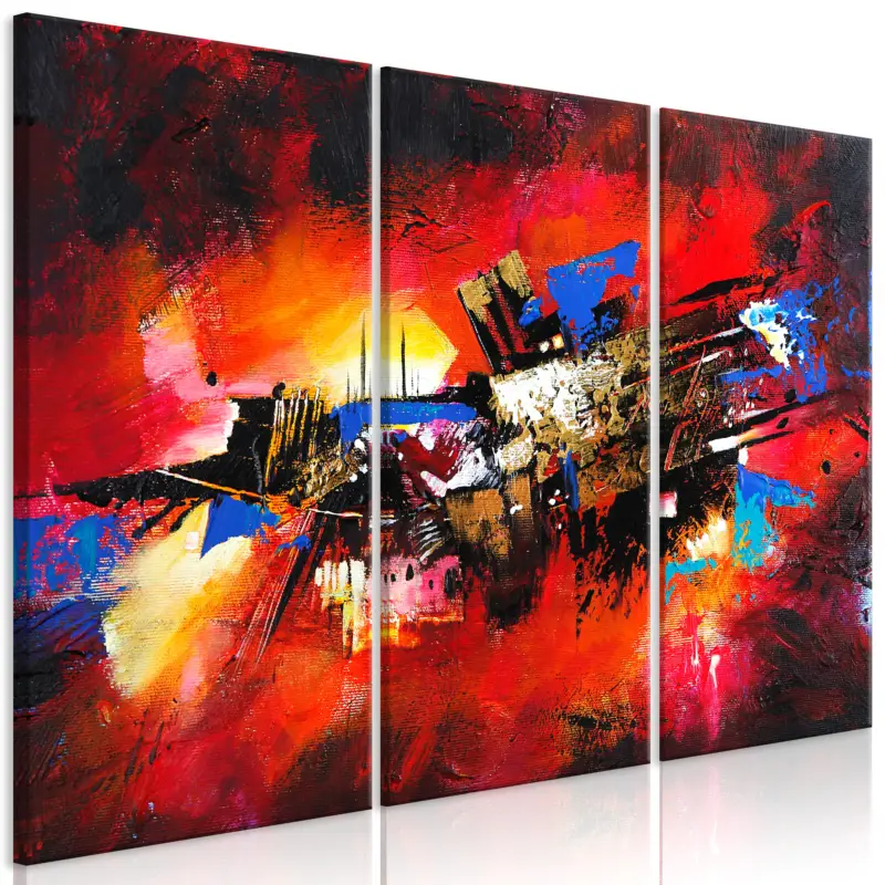 Schilderij - Colours of Childhood (3 Parts) - 90x60 Prix Choc