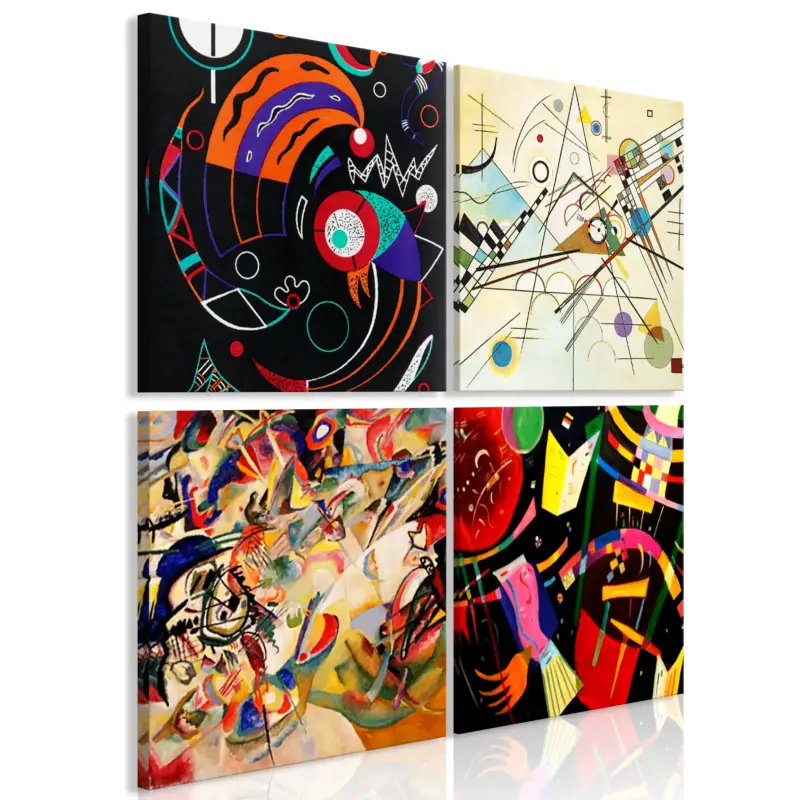 Schilderij - Colours Dance (4 Parts) - 40x40 Prix Réduit