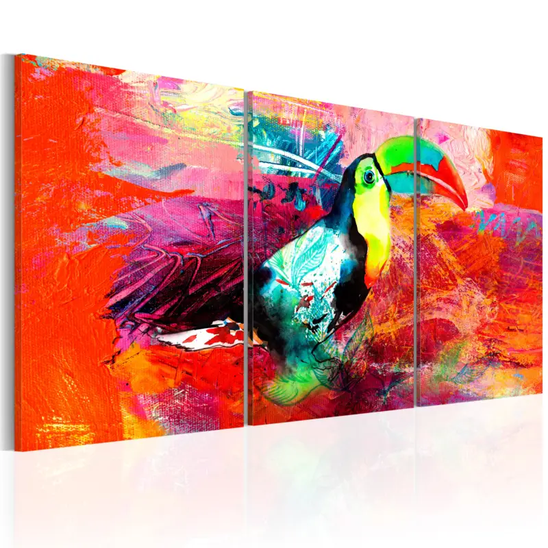 Vente Directe Schilderij - Colourful Toucan - 120x60