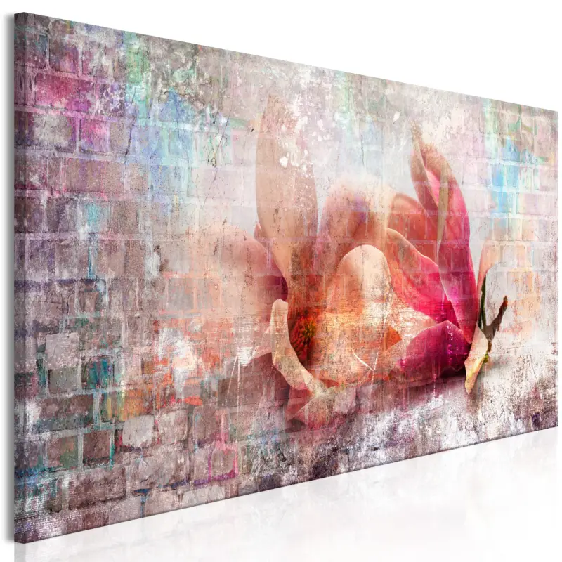 Schilderij - Colourful Magnolias (1 Part) Narrow - 135x45 Meilleure Vente