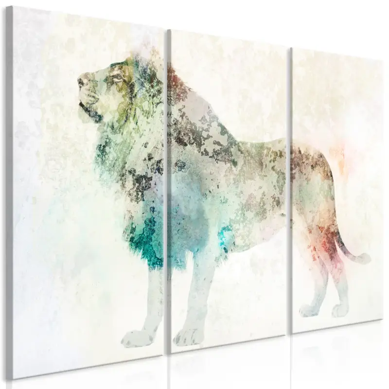 Schilderij - Colourful King (3 Parts) - 90x60 Vente Flash