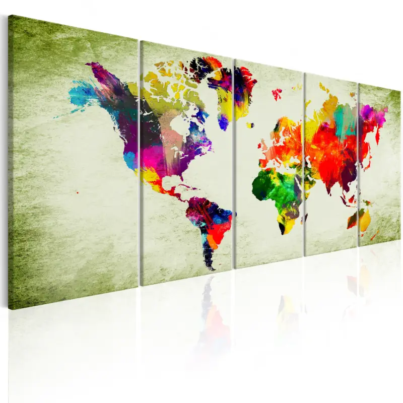 Achetez Aujourd’hui Schilderij - Colourful Continents - 225x90