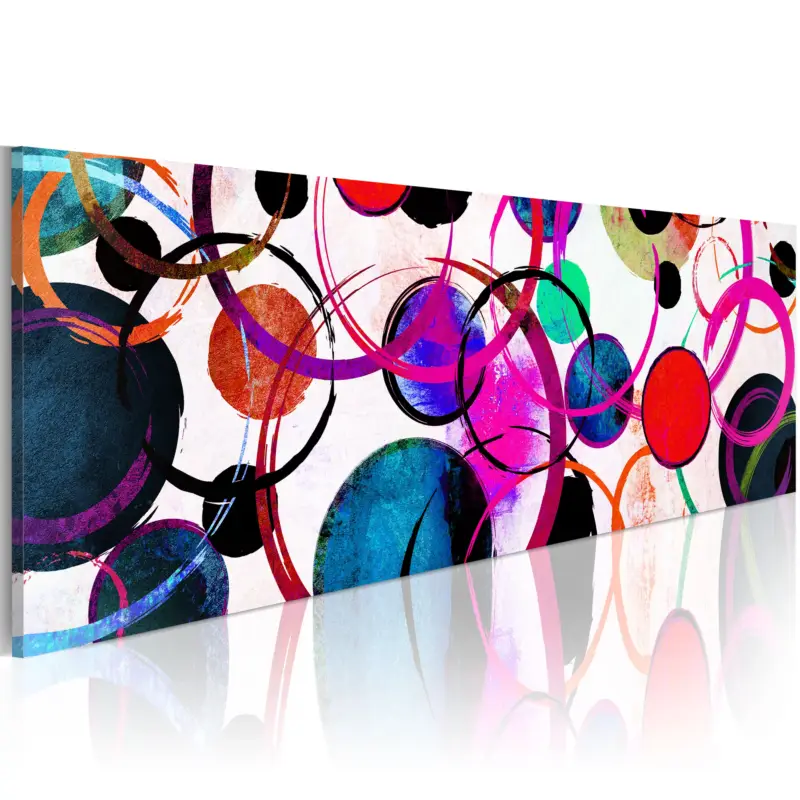 Schilderij - Colourful Circle - 135x45 Commande En Gros