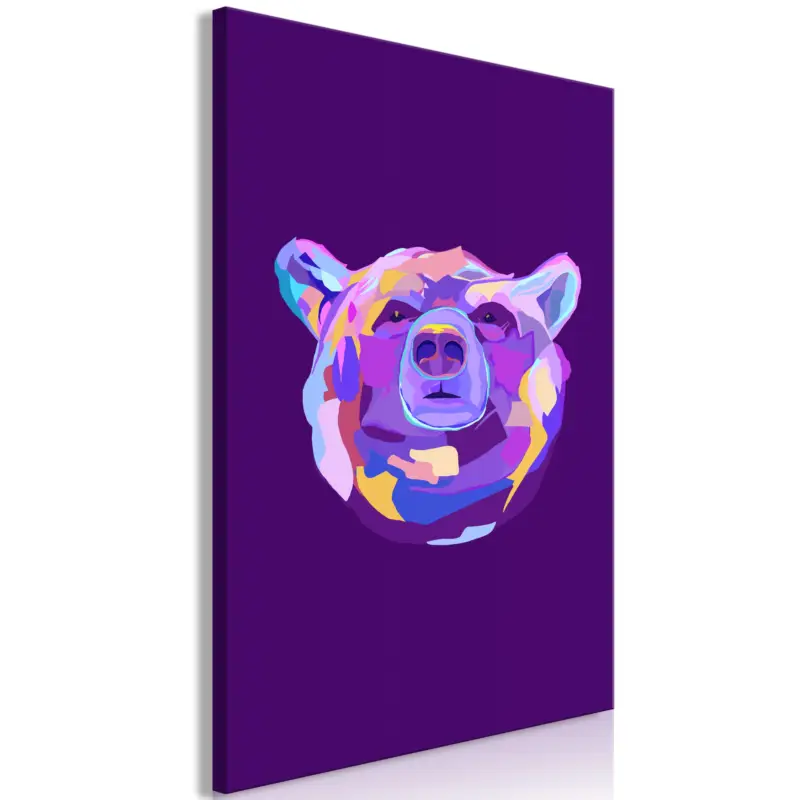 Schilderij - Colourful Bear (1 Part) Vertical - 40x60 Commander Vite
