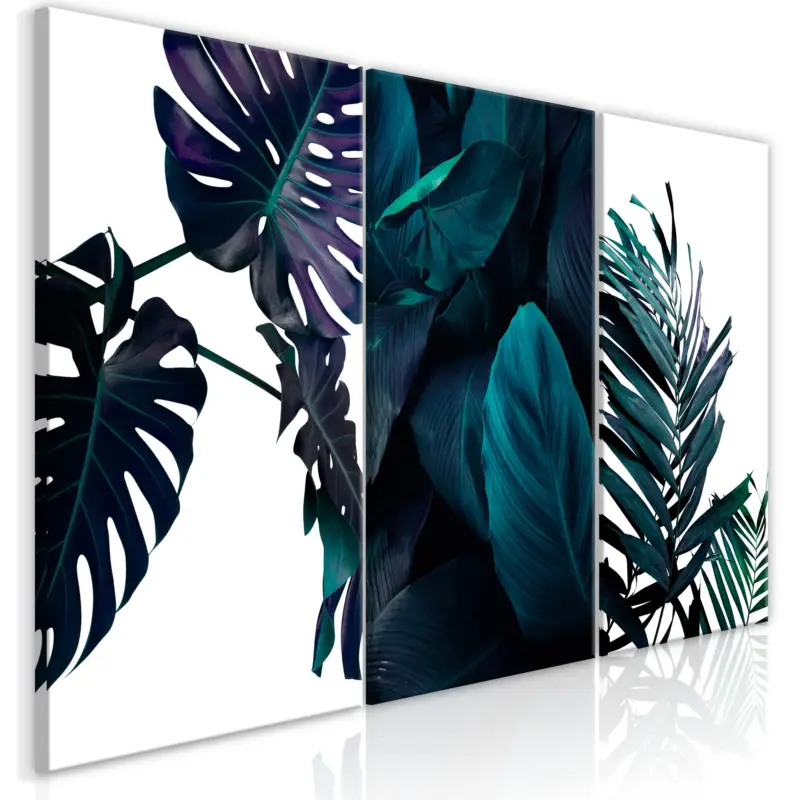 Schilderij - Cold Leaves (3 Parts) - 120x60 Meilleure Vente