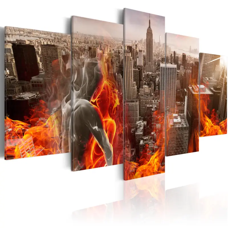 Bon Plan Schilderij - City of Love - 200x100