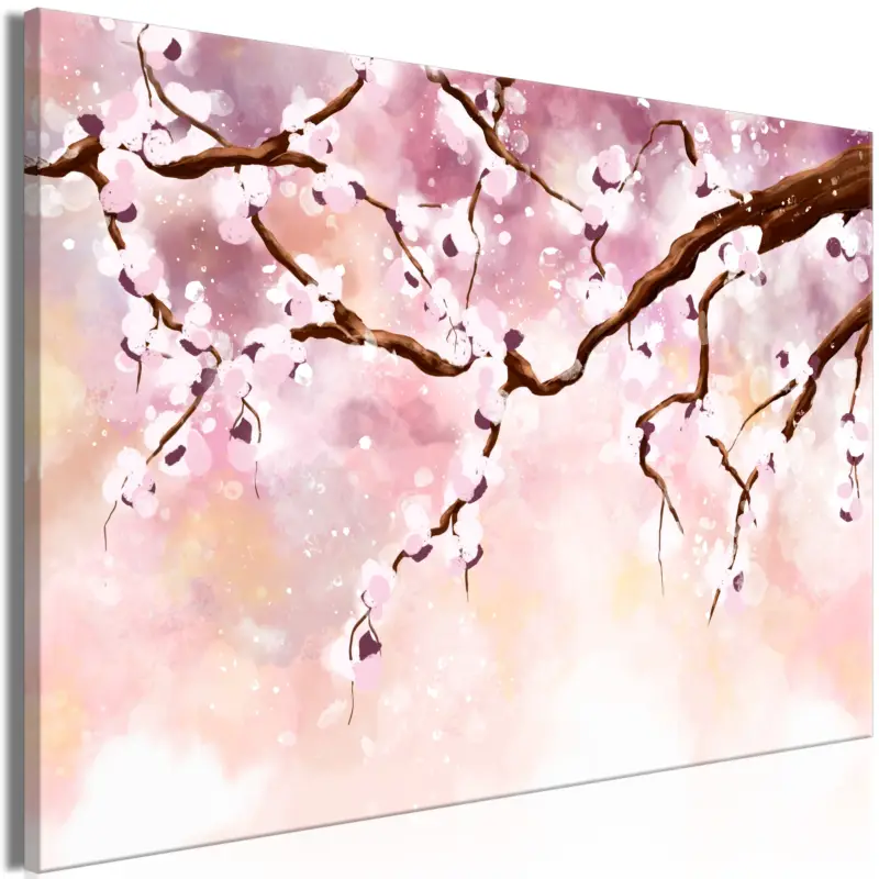 Vente Flash Schilderij - Cherry Blossoms (1 Part) Wide - 120x80