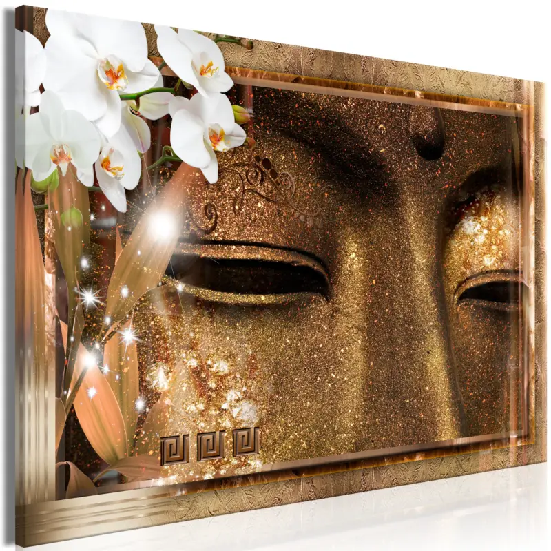 Vente Flash Schilderij - Buddha's Eyes (1 Part) Wide - 90x60