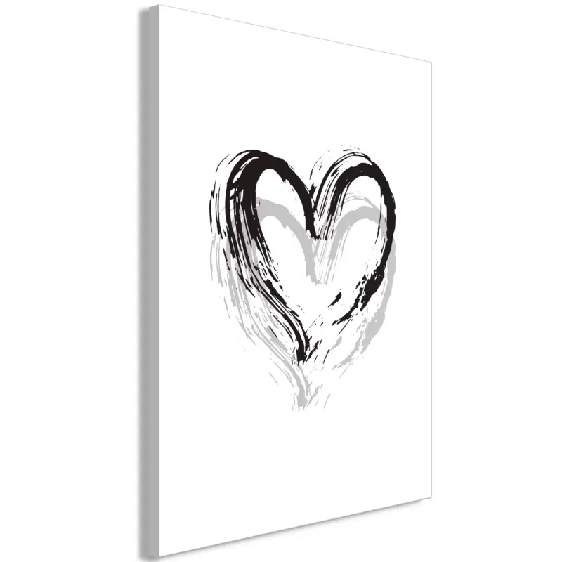 Super Prix Schilderij - Brush Heart (1 Part) Vertical - 80x120