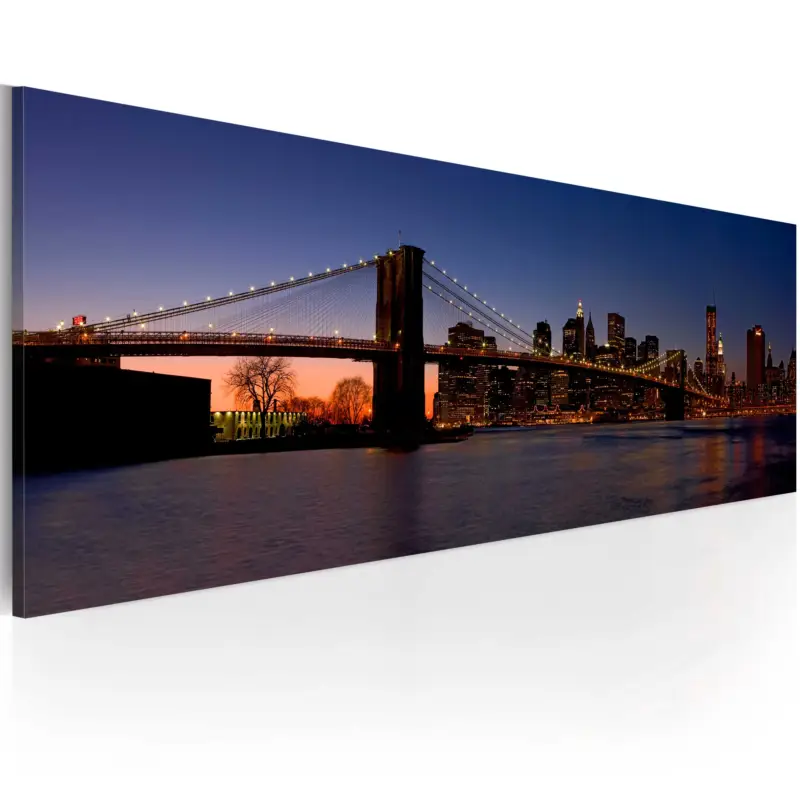 Jusqu’à Épuisement Des Stocks Schilderij - Brooklyn Brug - panorama - 135x45