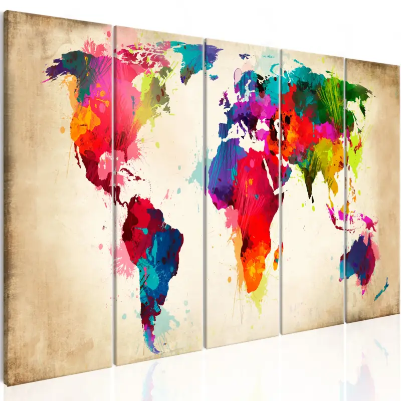 Vente Directe Schilderij - Bright Continents - 225x90