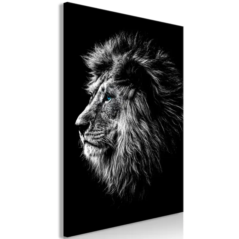 Achat Immédiat Schilderij - Blue-eyed Lion (1 Part) Vertical - 40x60