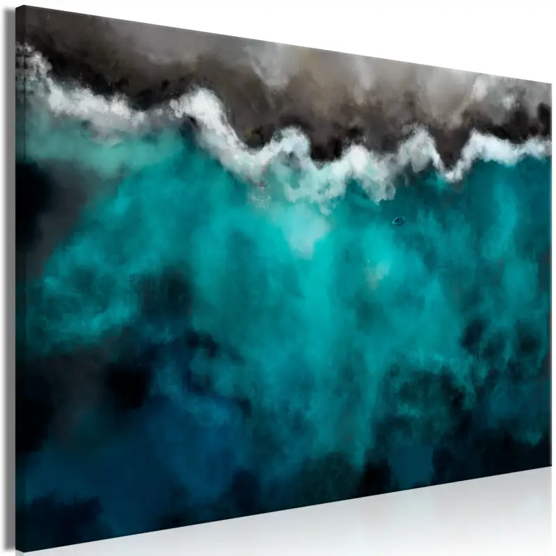 Soldes Schilderij - Blue Lagoon (1 Part) Wide - 90x60