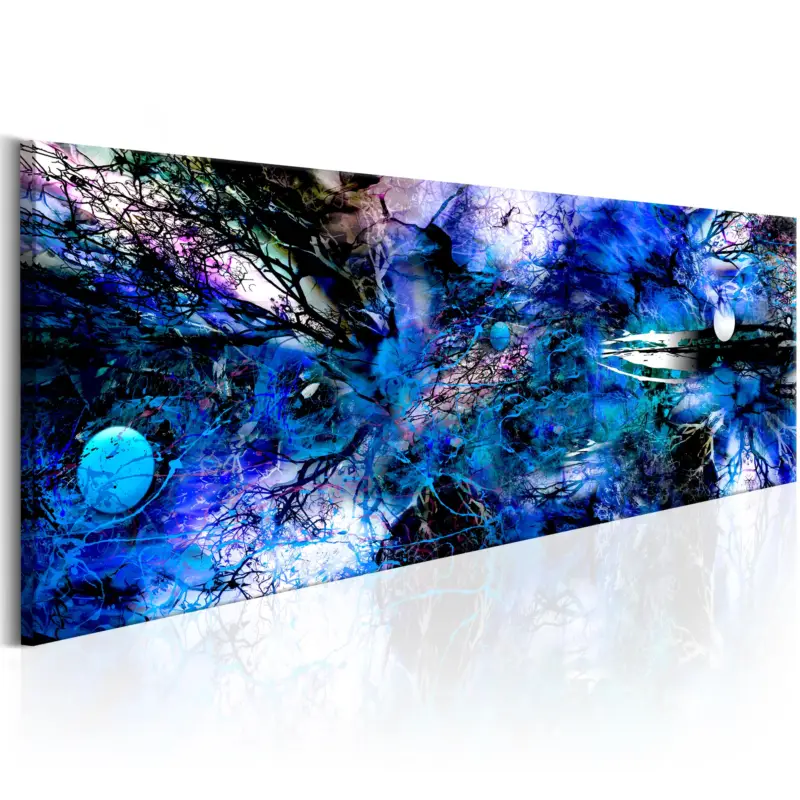 Acheter Direct Schilderij - Blue Artistic Chaos - 150x50