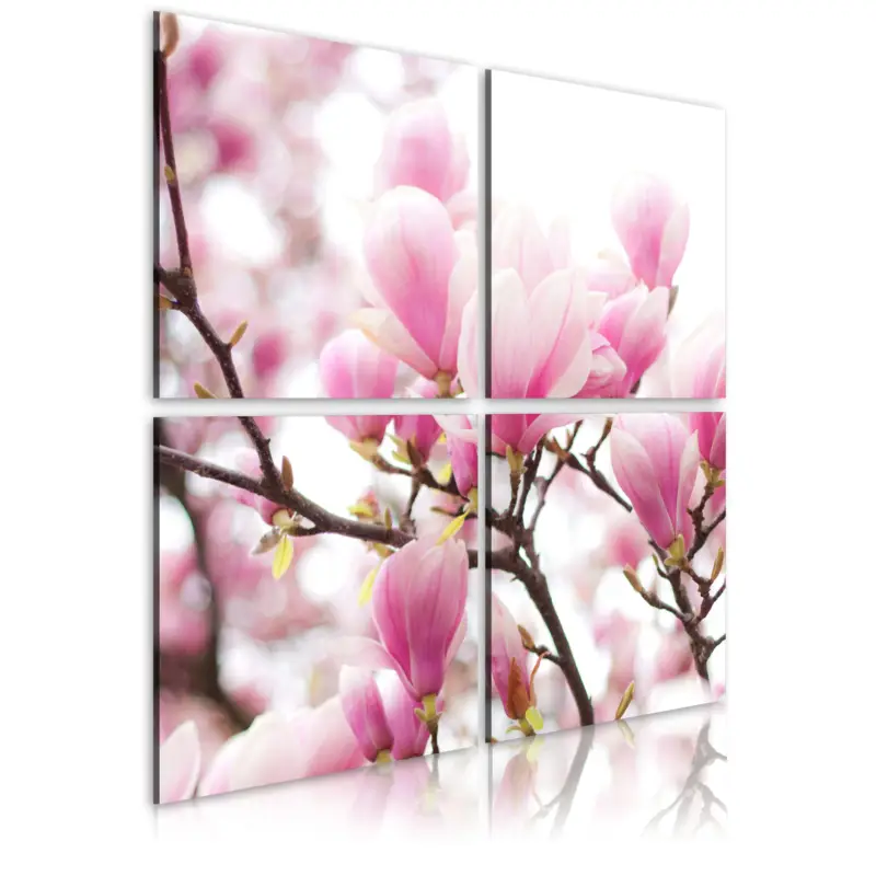 Commander Maintenant Schilderij - Blooming magnolia boom - 90x90