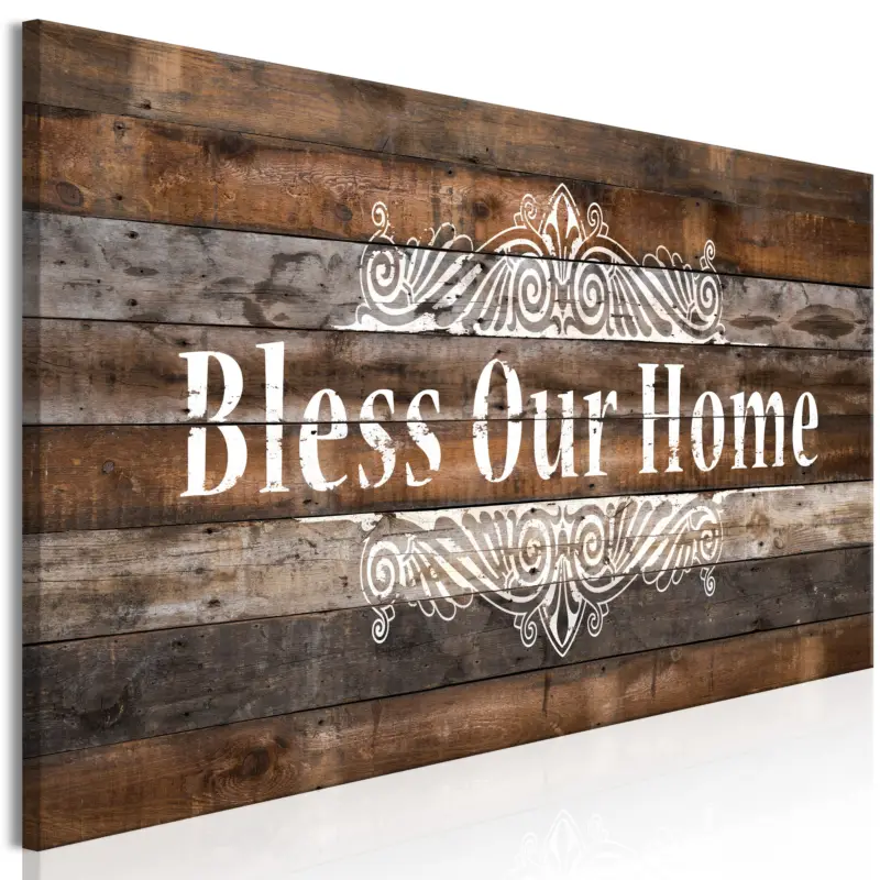 Haute Qualité Schilderij - Bless Our Home (1 Part) Narrow - 150x50