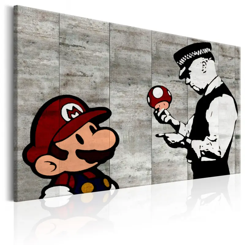 Jusqu’à Épuisement Des Stocks Schilderij - Banksy on Concrete - 120x80