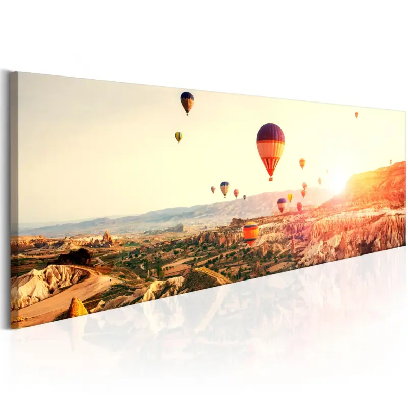 Certifié Schilderij - Balloon Rides - 135x45