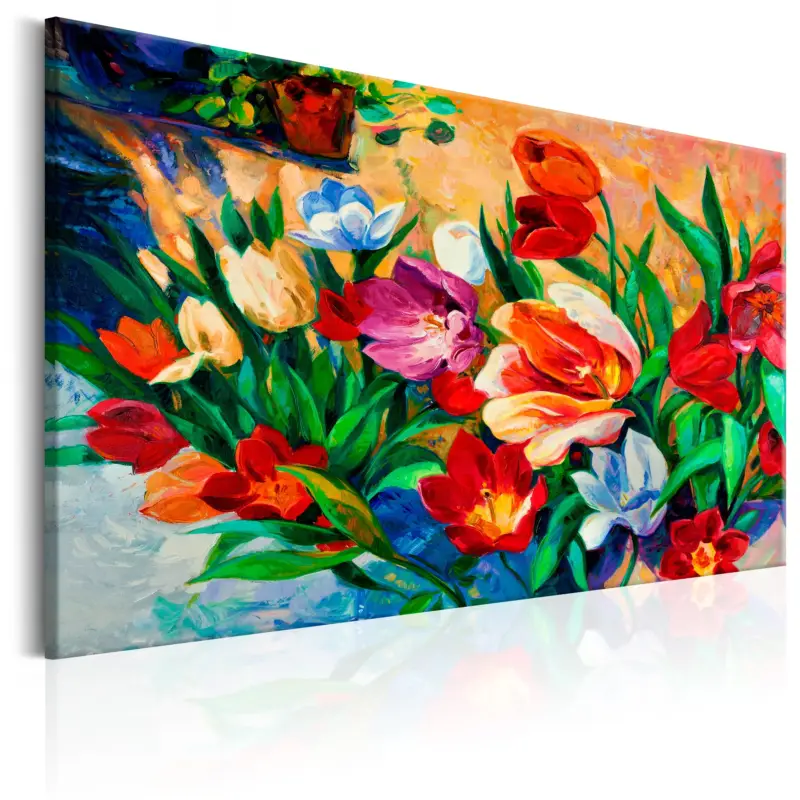 Vente Flash Schilderij - Art of Colours: Tulips - 120x80