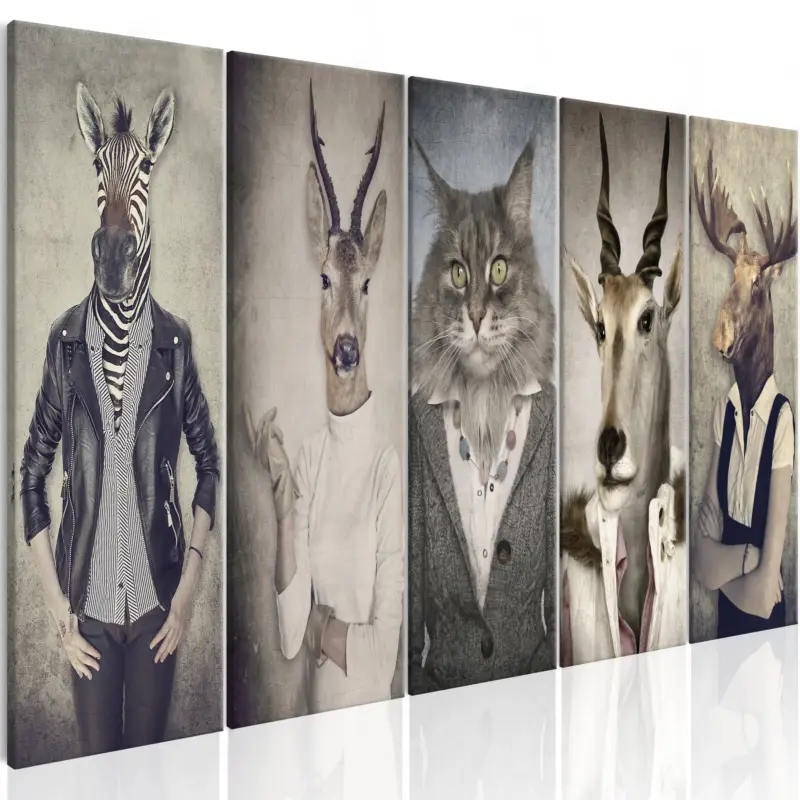 Bon Plan Schilderij - Animal Masks I - 225x90
