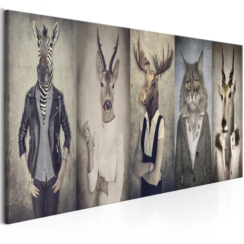 Acheter Direct Schilderij - Animal Masks - 120x40