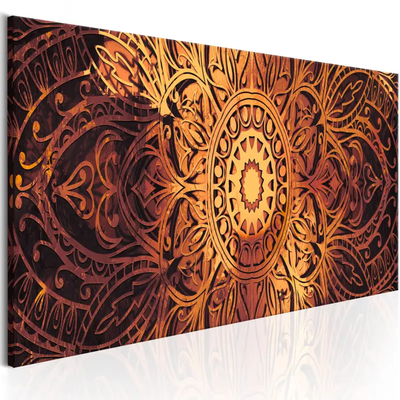Commander Vite Schilderij - Amber Mandala - 120x40
