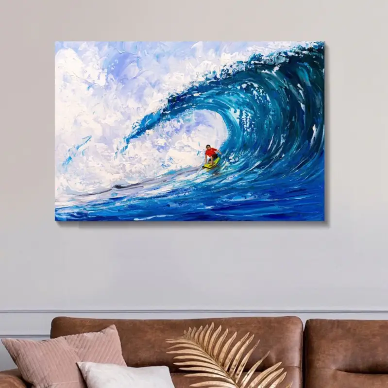 Ride The Wave Canvas schilderij - 30 x 20 cm Soldes
