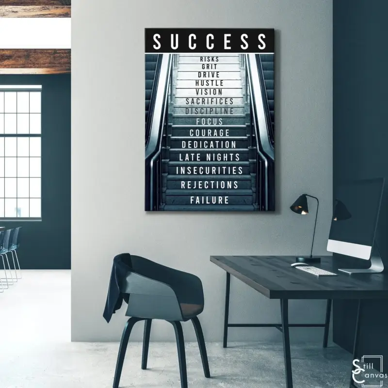 The Escalator Of Success Canvas schilderij - 40 x 30 cm Bon Plan