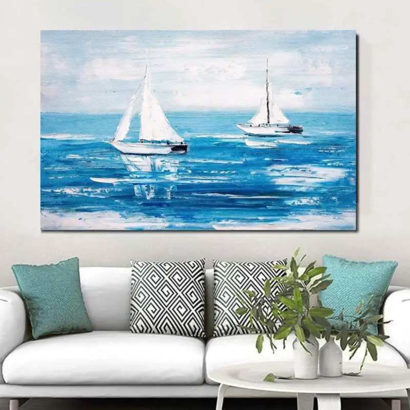 Achat Immédiat Sailing in the Wind Canvas schilderij - 40 x 30 cm