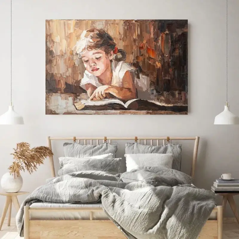 Bon Plan A Bedtime Story Canvas schilderij - 60 x 40 cm