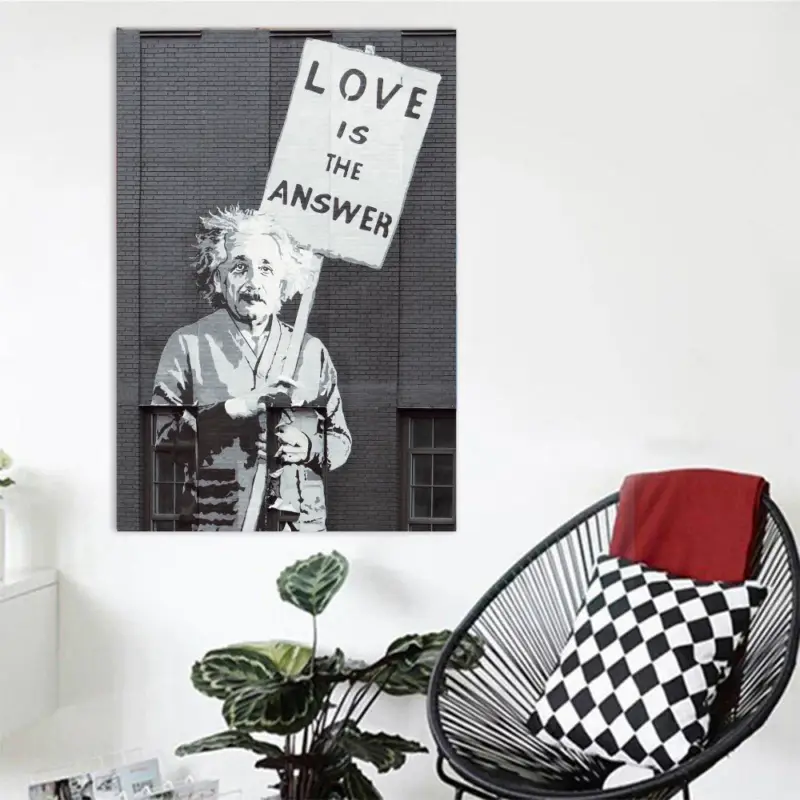 Bon Plan Love Is The Answer Canvas schilderij - 60 x 40 cm