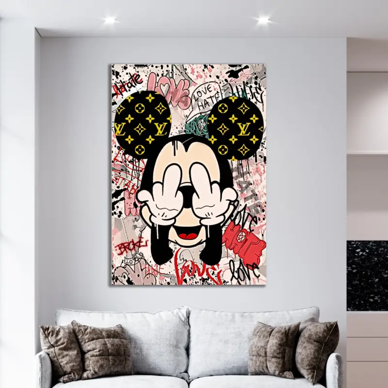 Taking the Mickey Canvas schilderij - 40 x 60 cm Acheter En Ligne
