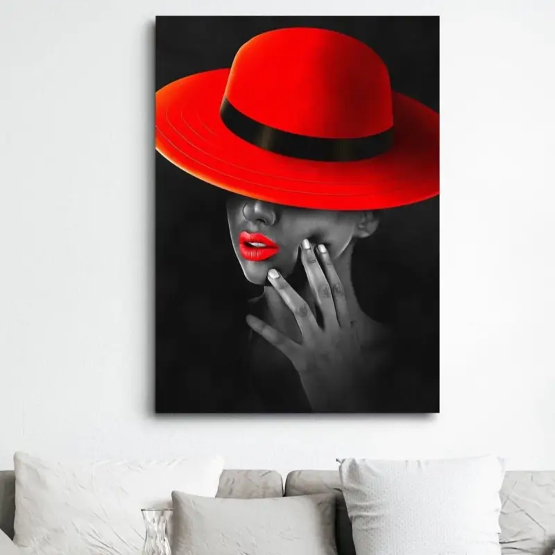 She Wears Rouge Canvas schilderij - 30 x 20 cm Promotion Saisonnière