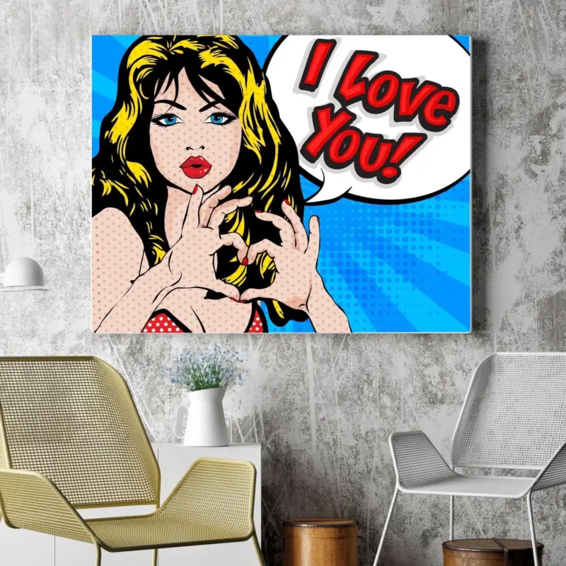 Dernière Chance I Love You Pop Art - 90 x 60 cm