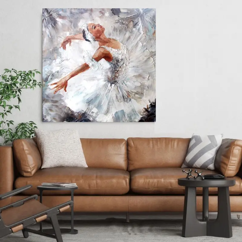 Swan Lake Canvas schilderij Canvas schilderij - 40 x 30 cm Solde