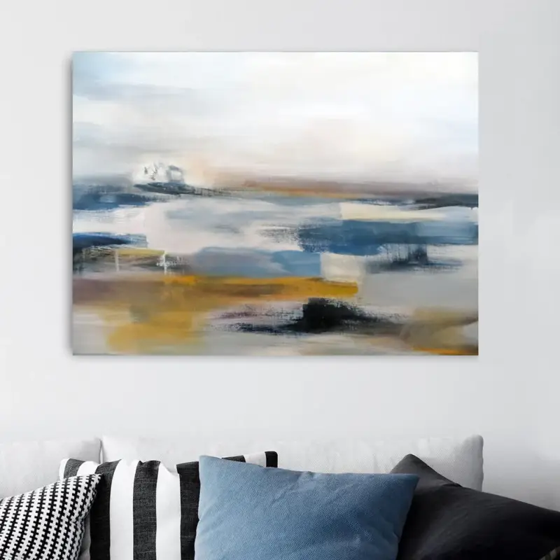 Bon Plan Mist Over The Water Canvas schilderij - 60 x 40 cm