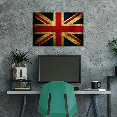 Solde Union Jack Framed Canvas schilderij Print - 50 x 40 cm