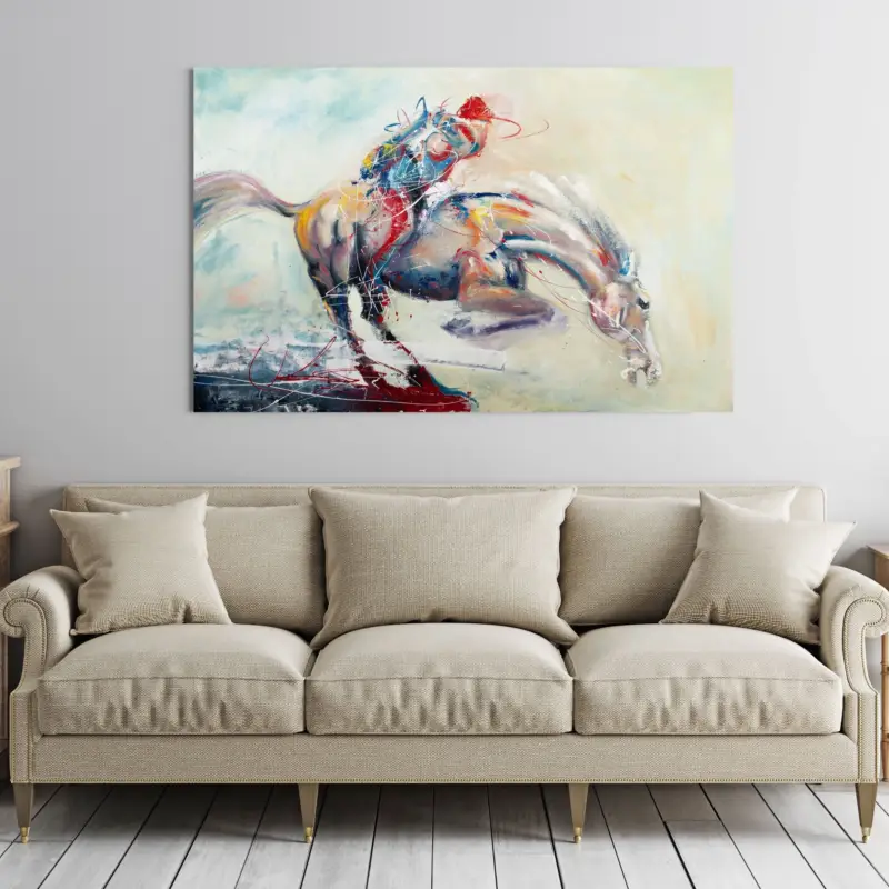 The Rodeo Canvas schilderij - 50 x 40 cm Pas Cher