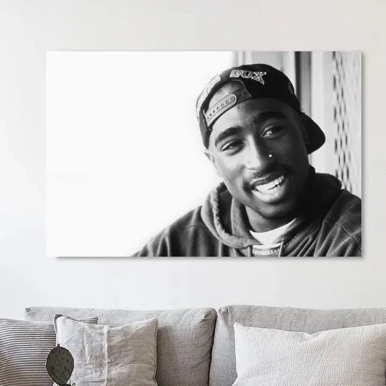Super Prix Tupac Shakur Canvas schilderij - 75 x 50 cm
