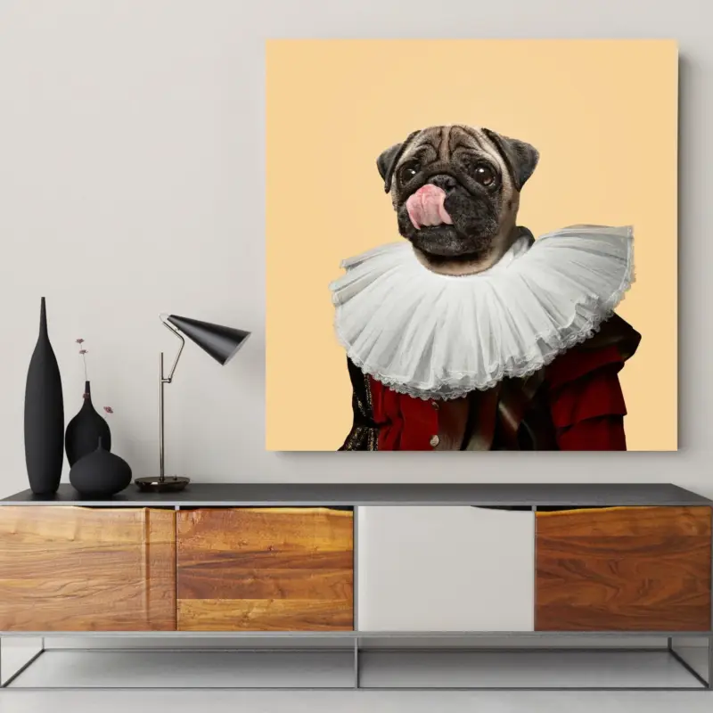 Bon Plan Pug Life Canvas schilderij - 40 x 30 cm
