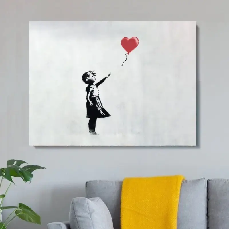 Banksy Balloon Girl Canvas schilderij - 50 x 40 cm Prix Choc