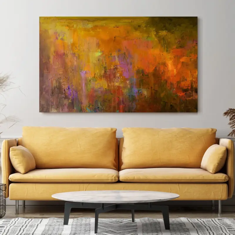 Commande En Gros Fuego Canvas schilderij - 90 x 60 cm
