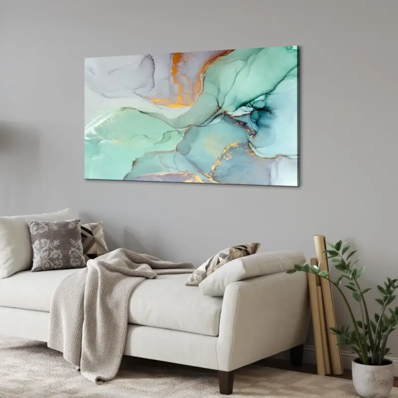 Acheter En Ligne Pastel Marble Canvas schilderij - 90 x 60 cm
