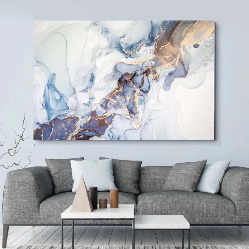 Achat Immédiat Wave Of Marble Canvas schilderij - 90 x 60 cm