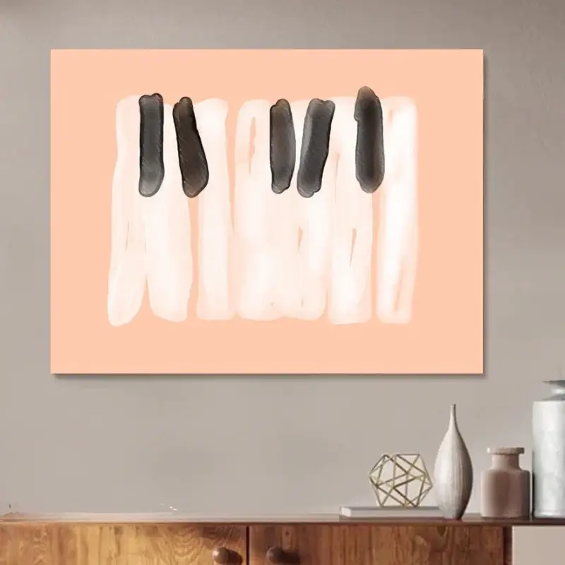 Contemporary Piano Canvas schilderij - 75 x 50 cm Promotion