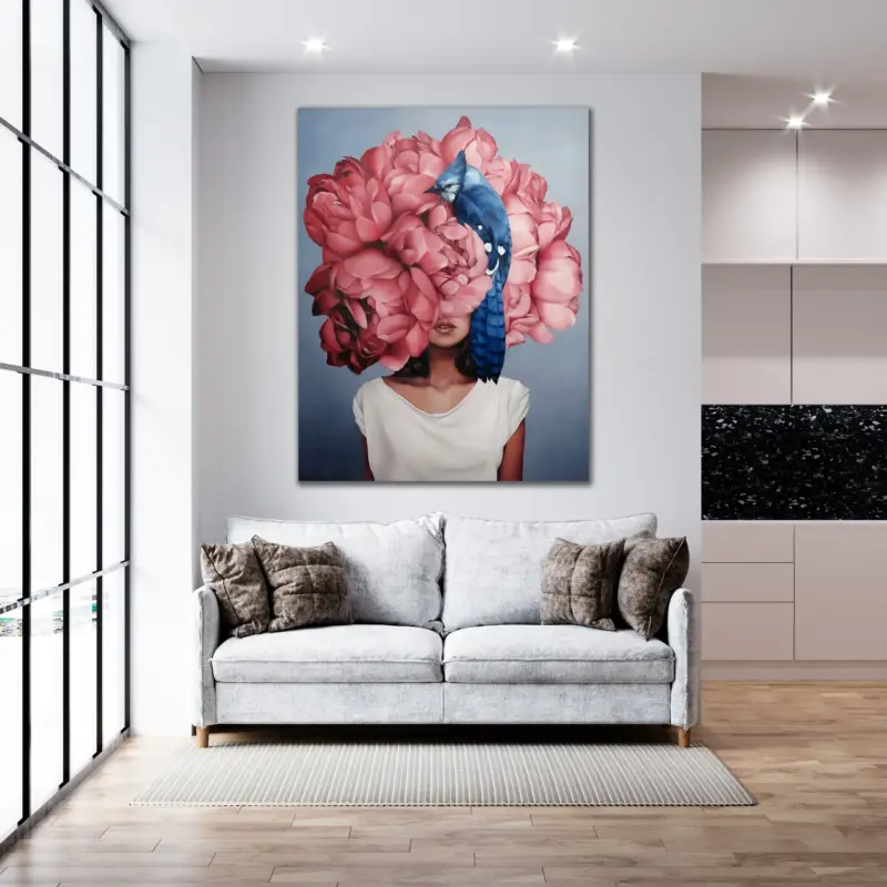 Floral Portrait Canvas schilderij - 30 x 20 cm Prix Choc