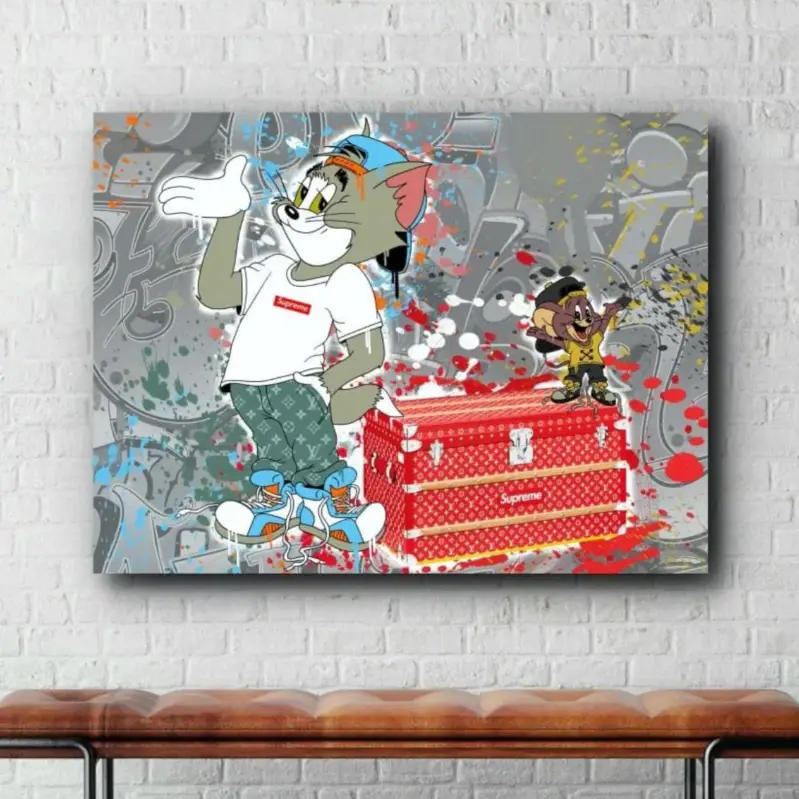 Commande En Gros Designer Tom & Jerry Canvas schilderij - 20 x 30 cm