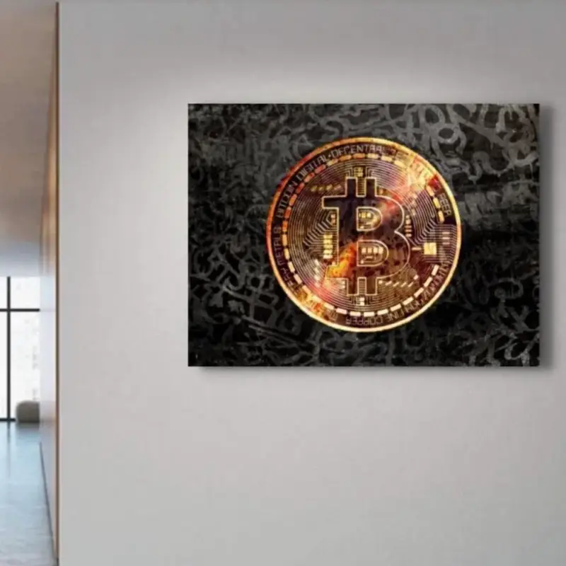The Bitcoin Canvas schilderij - 40 x 60 cm Offre Du Jour