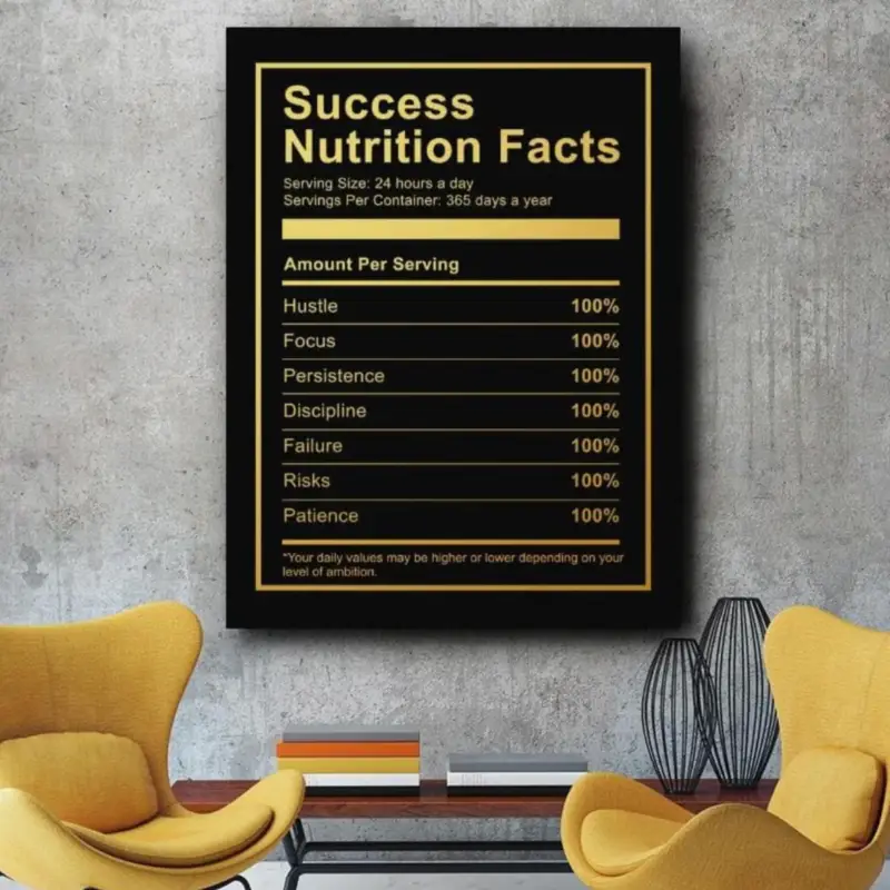 Successful Nutrition Canvas schilderij - 30 x 40 cm Seulement Aujourd’hui