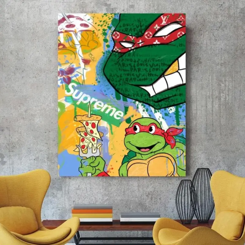 The Designer Turtles Canvas schilderij - 30 x 40 cm Petit Prix